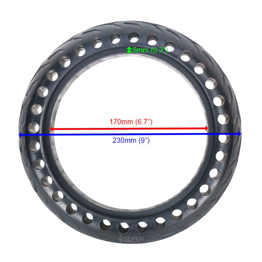 Pneu Sólido para Patinete 10X2.125 Aro de 7