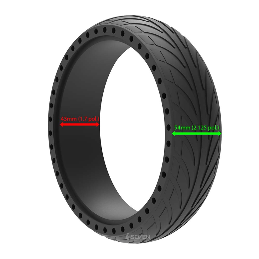 Pneu Sólido para Patinete 8x2.125 Ninebot Segway ES1 ES2 ES4