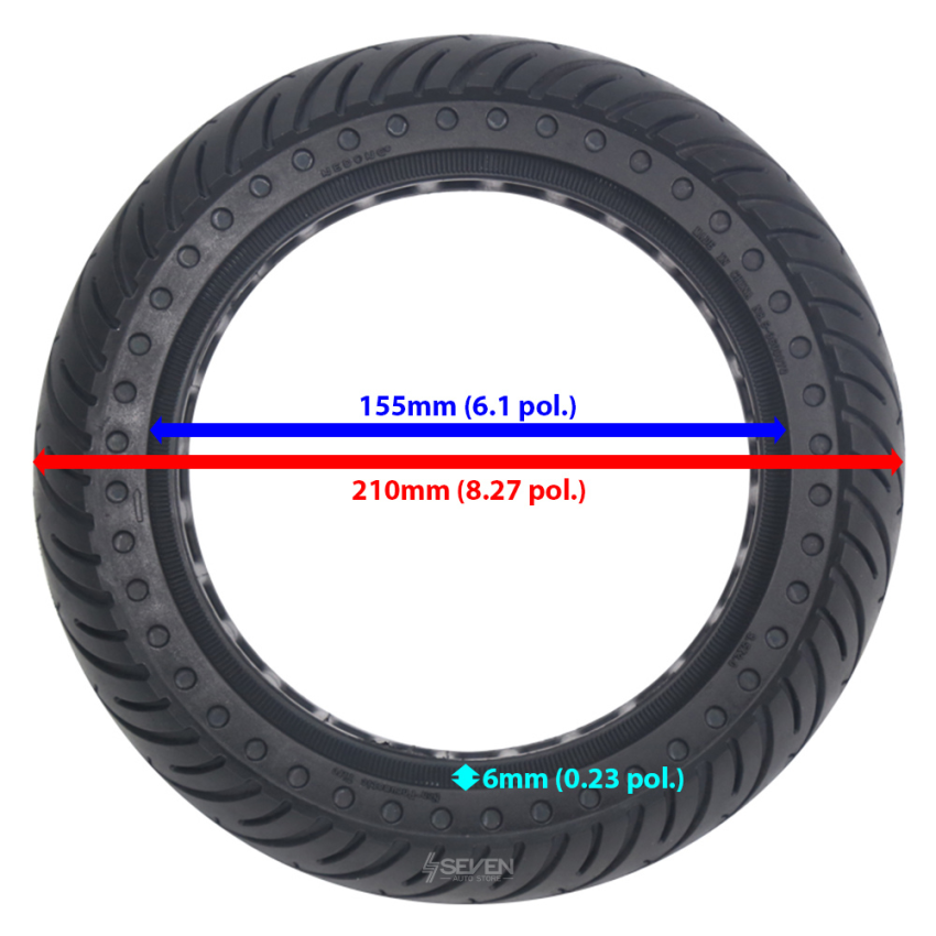 Pneu Sólido para Patinete 8.5x2 V2 Nedong