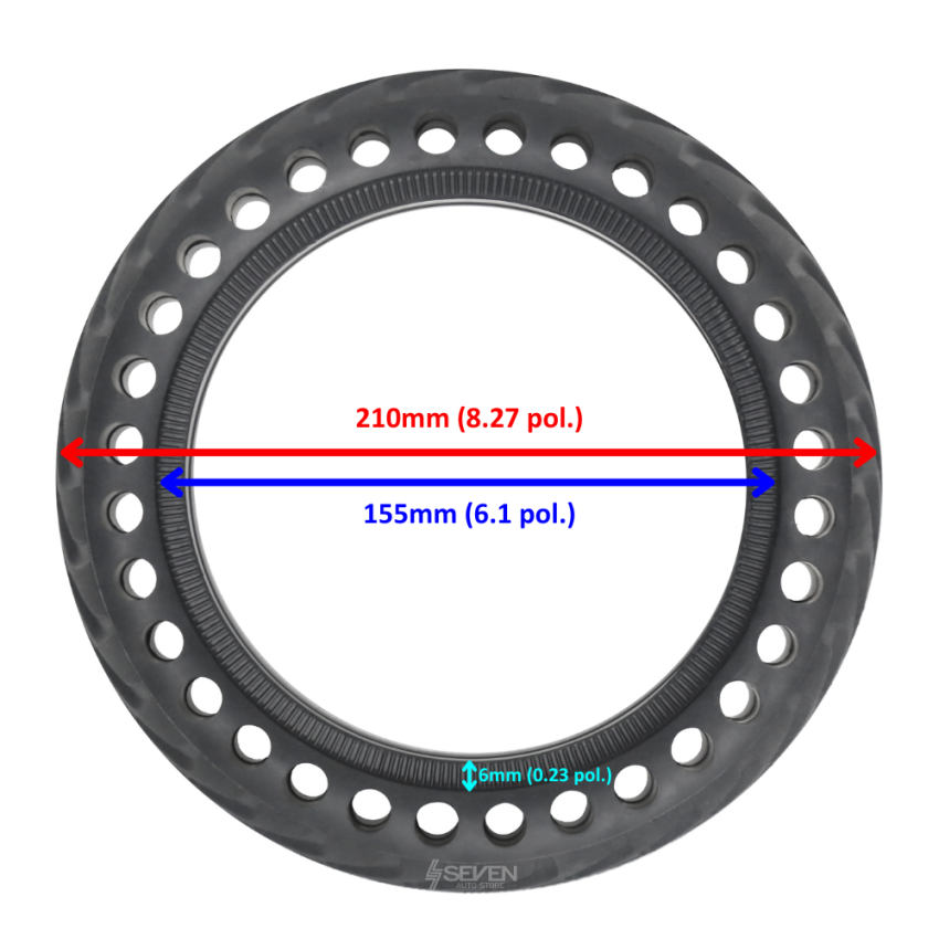 Pneu Sólido para Patinete 8.5x2 V1 Nedong