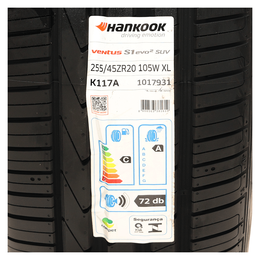 Pneu 255/45R20 Hankook Ventus S1 Evo 2 SUV K117A 105W