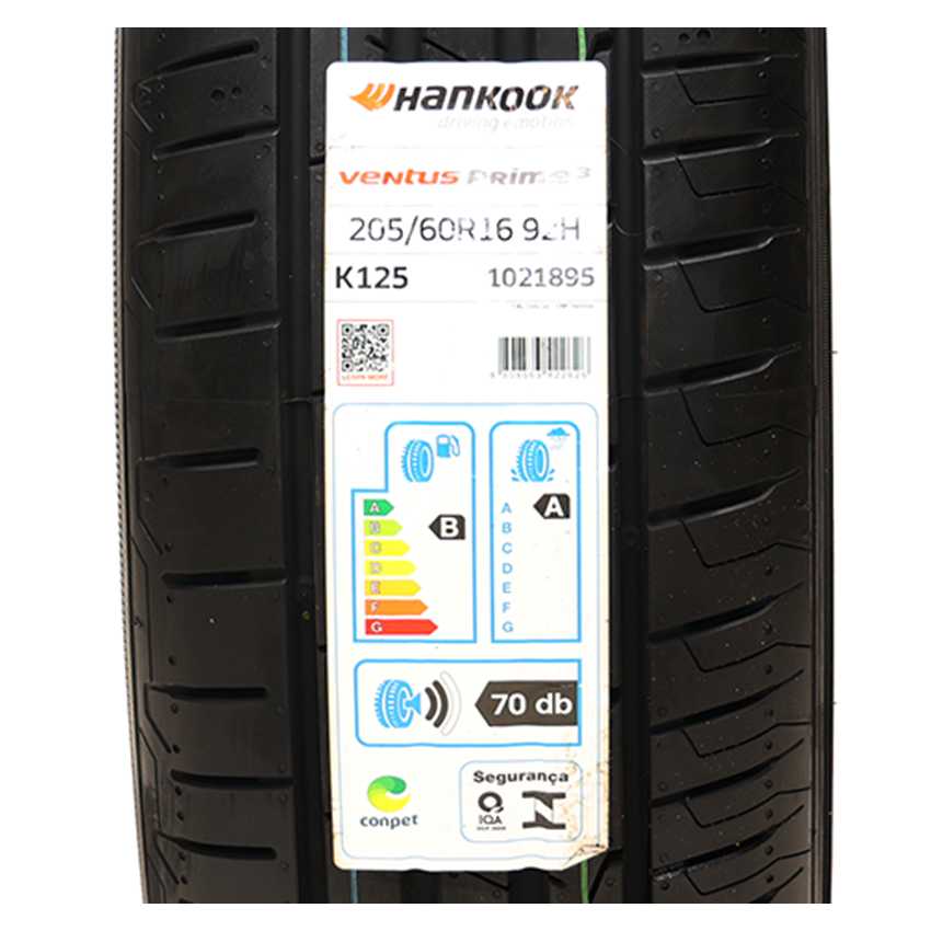 Pneu 205/60R16 Hankook Ventus Prime 3 K125 92H