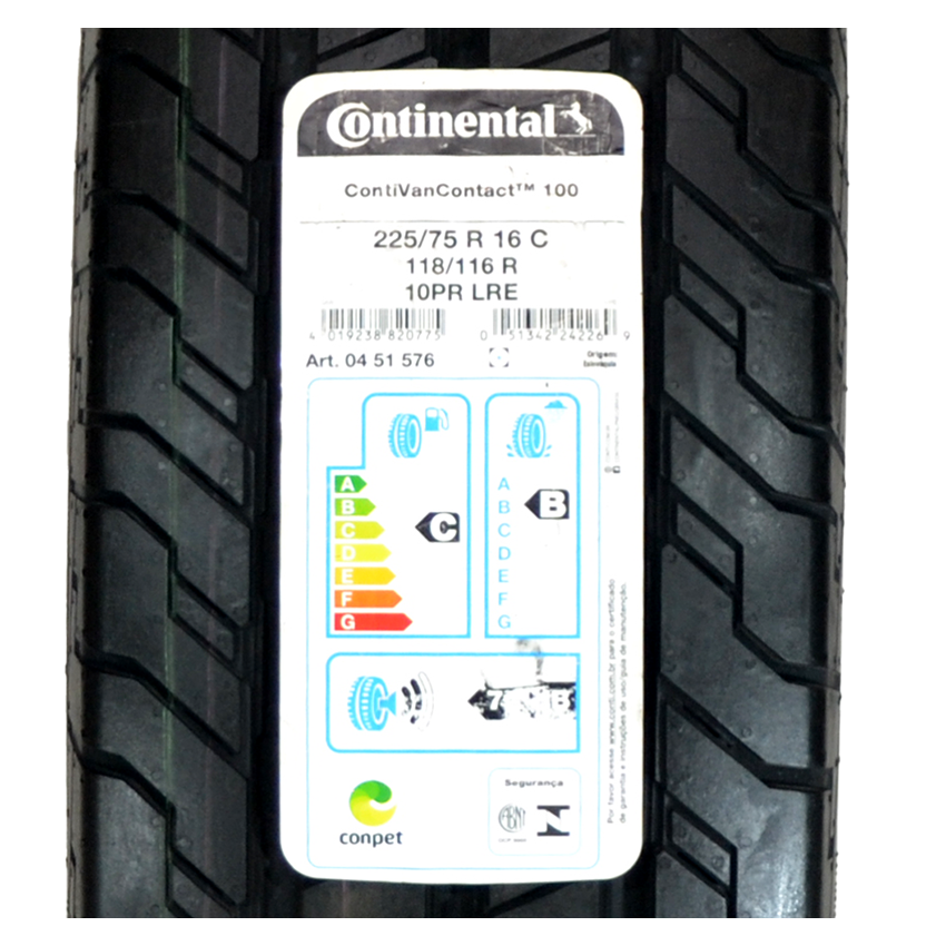Pneu 225/75R16C Continental ContiVanContact 100 118/116R 10PR