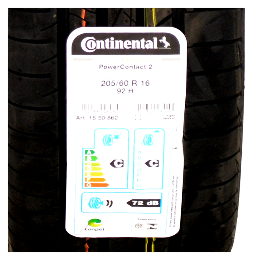 Pneu 205/60R16 Continental Powercontact 2 92H