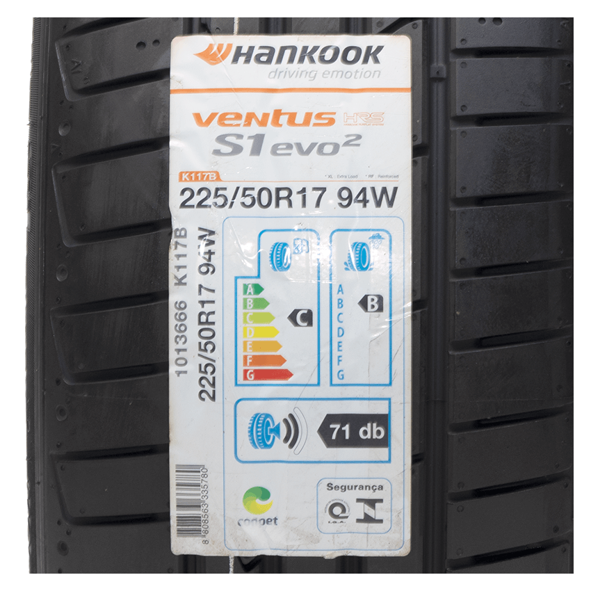 Pneu 225/50R17 Hankook Ventus S1 Evo 2 K117B 94W Runflat
