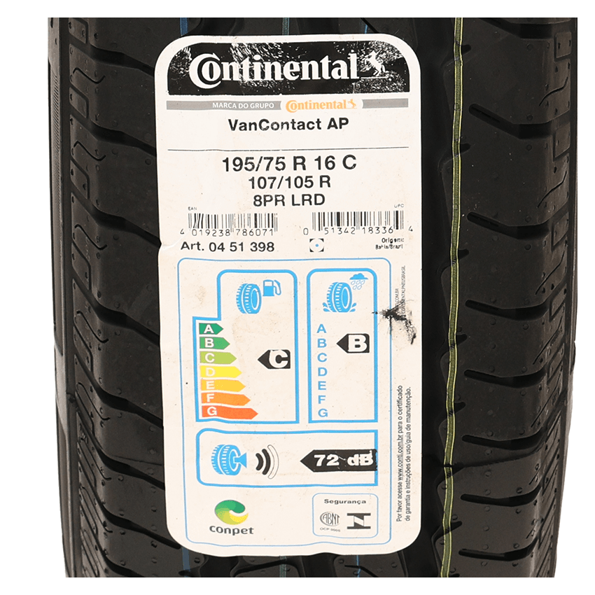 Pneu 195/75R16C Continental Vancontact AP 107/105R 8PR
