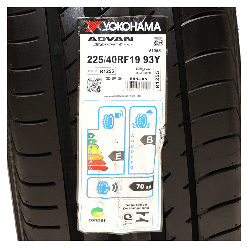 Pneu 225/40R19 Yokohama Advan Sport V105 Z.P.S. 93Y Runflat