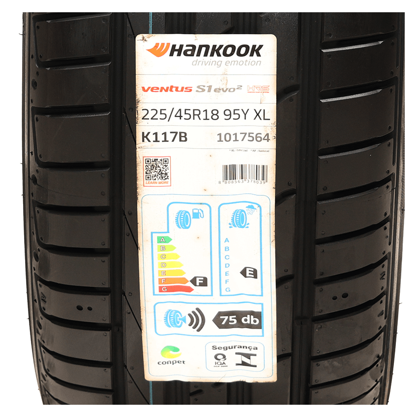 Pneu 225/45R18 Hankook Ventus S1 EVO2 K117B 95Y Runflat