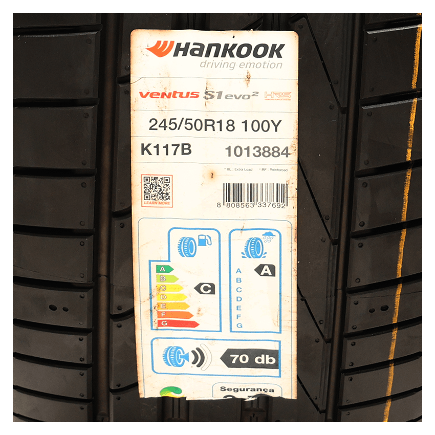 Pneu 245/50R18 Hankook Ventus S1 Evo2 K117B 100Y Runflat