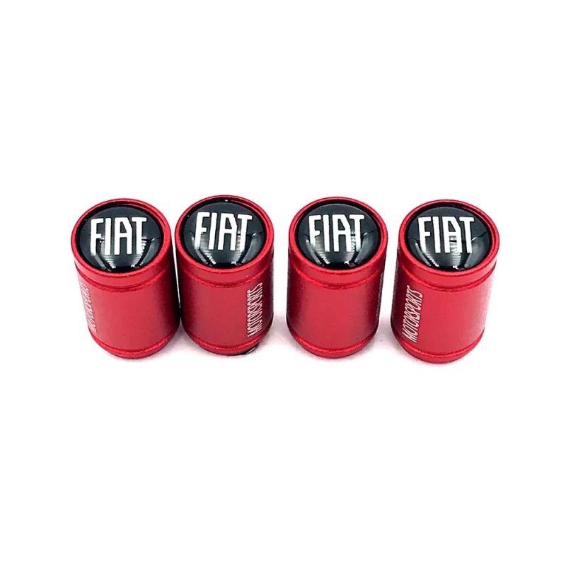 Tampa de Válvula Vermelha de Alumínio Logotipo na Tampa: Fiat 1