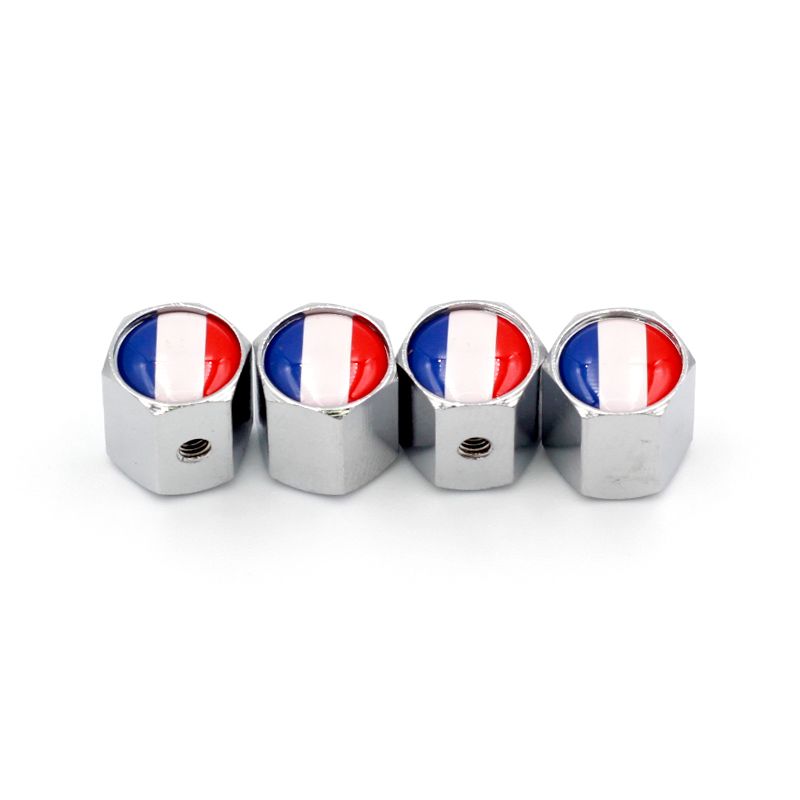 Tampa de Válvula Cromada Antifurto Logotipo na Tampa: França 1