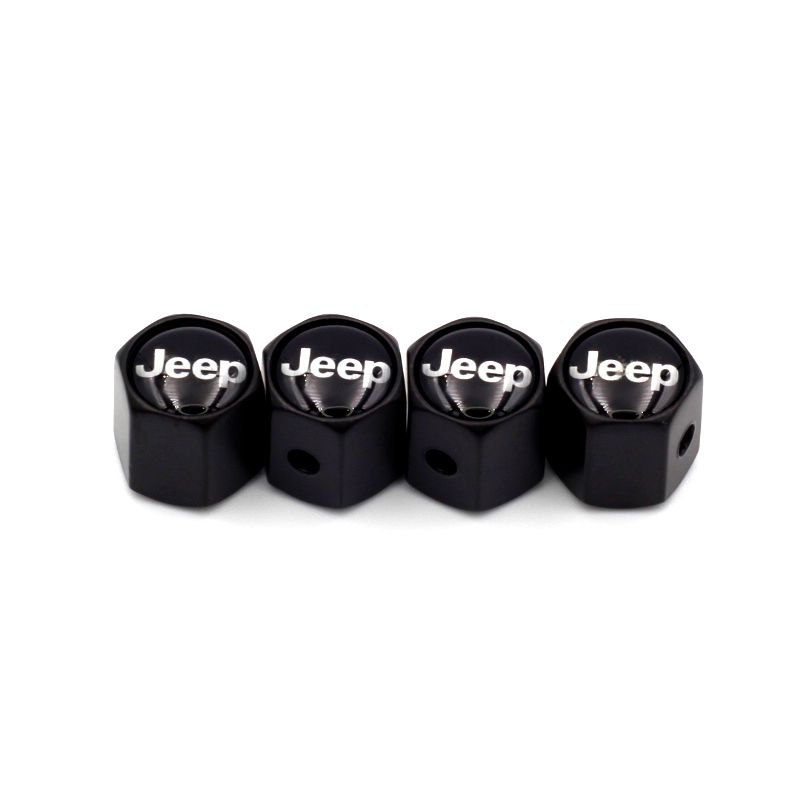 Tampa de Válvula Preta Antifurto Logotipo na Tampa: Jeep 1