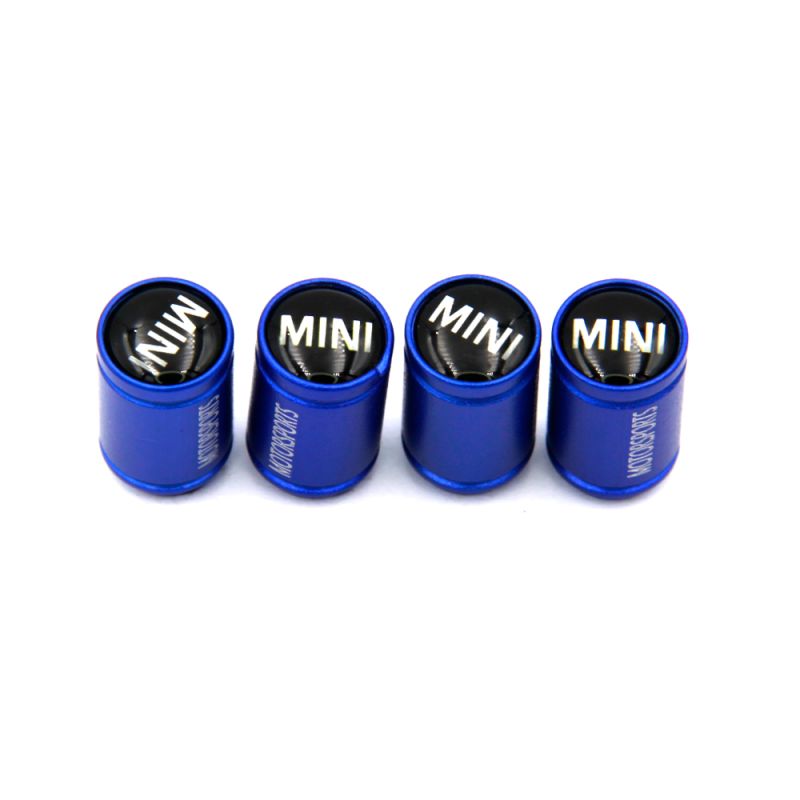 Tampa de Válvula Azul de Alumínio Logotipo na Tampa: Mini 1