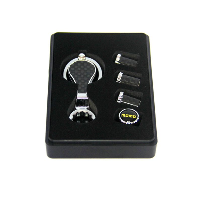 Tampa de Válvula de Fibra de Carbono Antifurto Logotipo na Tampa: MOMO 1