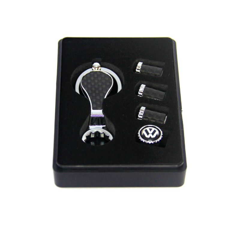 Tampa de Válvula de Fibra de Carbono Antifurto Logotipo na Tampa: Volkswagen 1