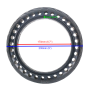 Pneu Sólido para Patinete 10X2.125 Aro de 7