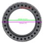 Pneu Sólido para Patinete Scooter 5.5x1.6 Fastwheel F0