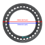 Pneu Sólido para Patinete 8.5x2 V1 Nedong