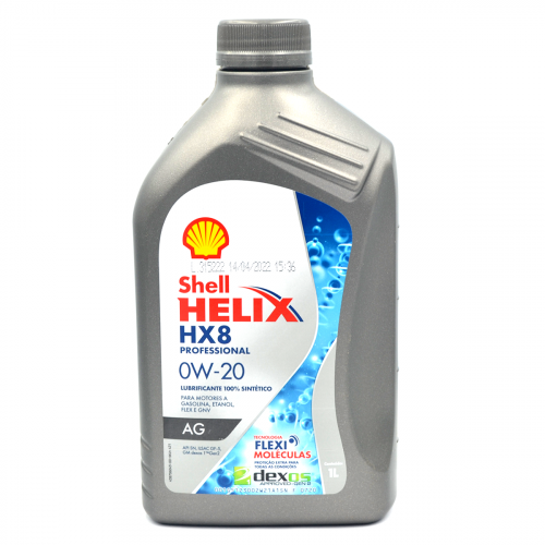 Óleo Shell Helix Hx8 0W20 Professional AG API SN Sintético